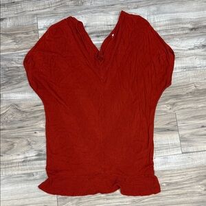 Mossimo Supply Co. Red V-Neck Sweatshirt